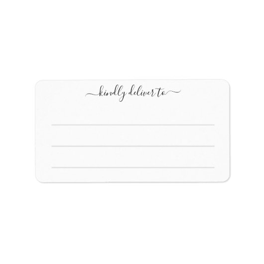 Eenvoudig - levert aan manuscript het Mailingadres Etiket (Voorkant)