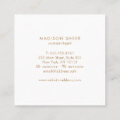 Eenvoudig, licht Blush Pink, stijlvol minimalistis Vierkante Visitekaartje (Achterkant)