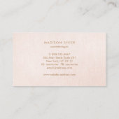 Eenvoudig, licht Blush Pink, stijlvol minimalistis Visitekaartje (Achterkant)