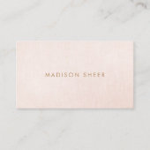 Eenvoudig, licht Blush Pink, stijlvol minimalistis Visitekaartje (Voorkant)