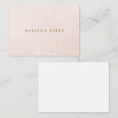 Eenvoudig, licht Blush Pink, stijlvolle minimalist Notitiekaartje (Voorkant / Achterkant)