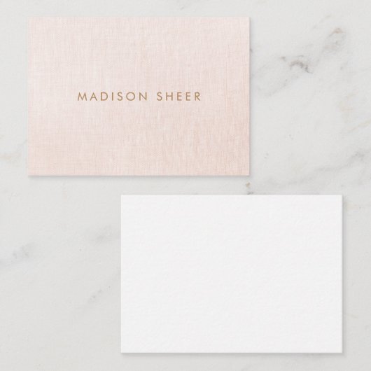 Eenvoudig, licht Blush Pink, stijlvolle minimalist Notitiekaartje (Voorkant / Achterkant)