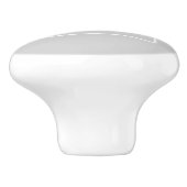 Eenvoudig Licht Grijs Monogram Keramische Knop (Zijkant)