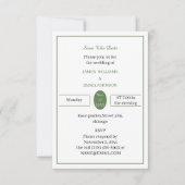 Eenvoudig licht groen Custom Save The Date (Voorkant)