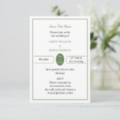 Eenvoudig licht groen Custom Save The Date (Staand voorkant)