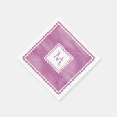 Eenvoudig licht Paars subtiel marmer modern Monogr Servetten (Hoek)