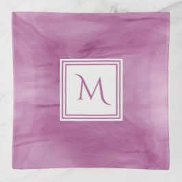 Eenvoudig licht Paars subtiel marmer modern Monogr Sierschaaltjes