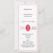 Eenvoudig licht rood Baby shower Custom Kaart (Voorkant)