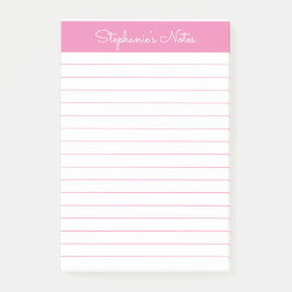 Eenvoudig licht roze, op maat gemaakt post-it® notes