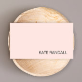 Eenvoudig, licht roze, professioneel visitekaartje