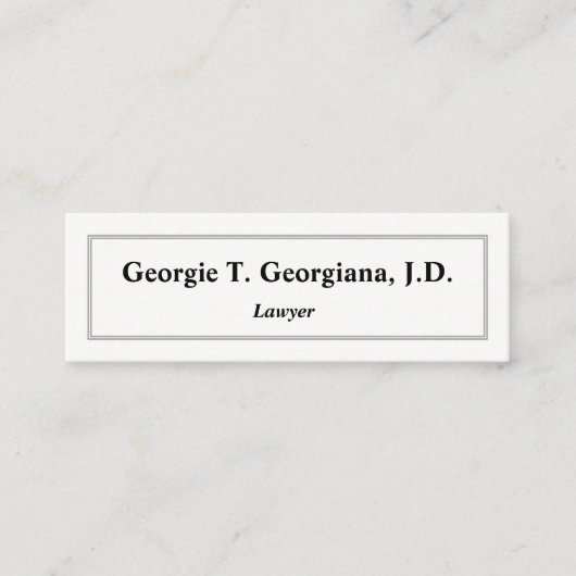 Eenvoudig, licht, schoon en professioneel Visiteka Mini Visitekaartje (Voorkant)