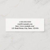 Eenvoudig, licht, schoon en professioneel Visiteka Mini Visitekaartje (Achterkant)