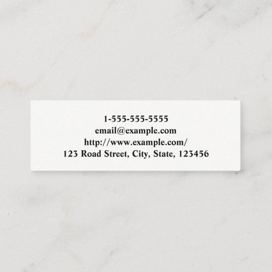 Eenvoudig, licht, schoon en professioneel Visiteka Mini Visitekaartje (Achterkant)