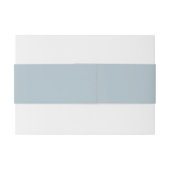 Eenvoudig Licht Wintergrijs Blauw Monogram Uitnodigingen Wikkel (Achterkant Voorbeeld)
