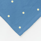 Eenvoudig Lichtblauw en Cream Polka Dot Patroon Fleece Deken (Hoek)