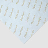 Eenvoudig lichtblauw Hartelijk dank Gold Tissuepapier (Detail)