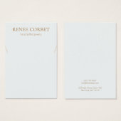 Eenvoudig lichtblauw Ketting-beeldscherm Visitekaartje (Voorkant /achterkant)