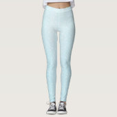 Eenvoudig lichtblauw patroon leggings (Voorkant)