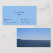 Eenvoudig, lichtblauw visitekaartje (Voorkant / Achterkant)