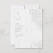 Eenvoudig lichte Roos grijs kopersband RSVP Kaartje (Achterkant)