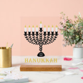 Eenvoudig lichtfestival Menorah Chanoeka Acryl Bord (Huwelijk)