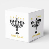 Eenvoudig lichtfestival Menorah Chanoeka Bedankdoosjes (Achterkant)