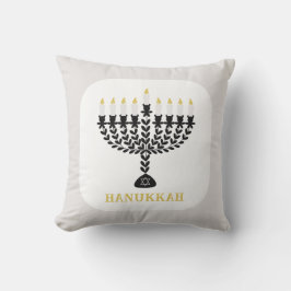 Eenvoudig lichtfestival Menorah Chanoeka Kussen