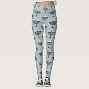 Eenvoudig lichtfestival Menorah Chanoeka Leggings