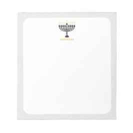 Eenvoudig lichtfestival Menorah Chanoeka Notitieblok