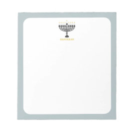 Eenvoudig lichtfestival Menorah Chanoeka Notitieblok