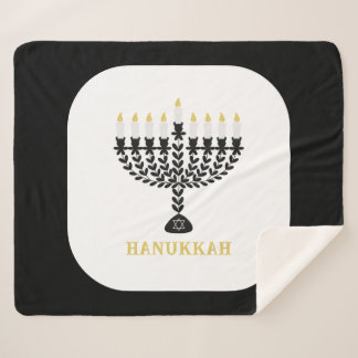 Eenvoudig lichtfestival Menorah Chanoeka Sherpa Deken