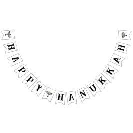 Eenvoudig lichtfestival Menorah Chanoeka Vlaggetjes