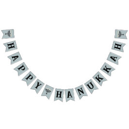 Eenvoudig lichtfestival Menorah Chanoeka Vlaggetjes