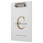 Eenvoudig lichtgrijs aangepast klembord (Links)