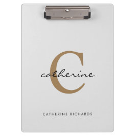 Eenvoudig lichtgrijs aangepast klembord