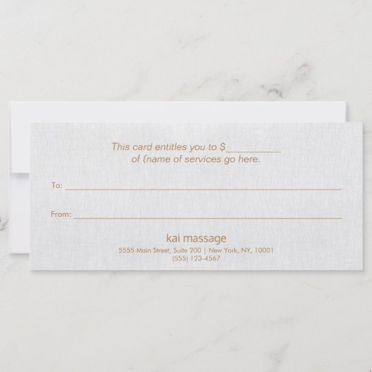 EENVOUDIG lichtgrijs cadeaubon (Achterkant)