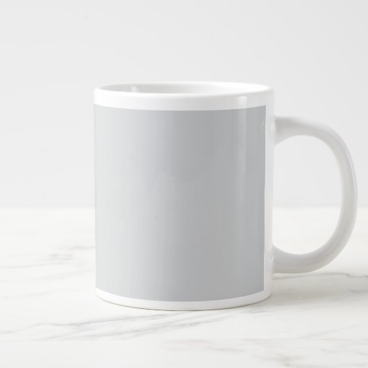 Eenvoudig lichtgrijs grote koffiekop (Rechts)