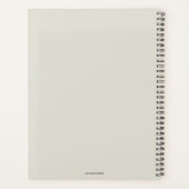 Eenvoudig lichtgrijs handboek planner (Achterkant)