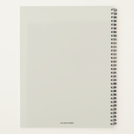Eenvoudig lichtgrijs handboek planner (Achterkant)