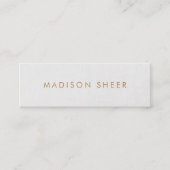 Eenvoudig, lichtgrijs, modern minimalistisch mini visitekaartje (Voorkant)