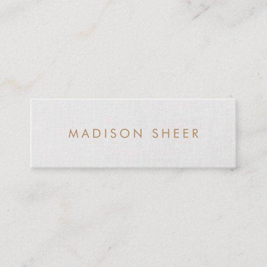 Eenvoudig, lichtgrijs, modern minimalistisch mini visitekaartje (Voorkant)