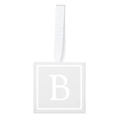 Eenvoudig lichtgrijs monogram decoratie (Voorkant)