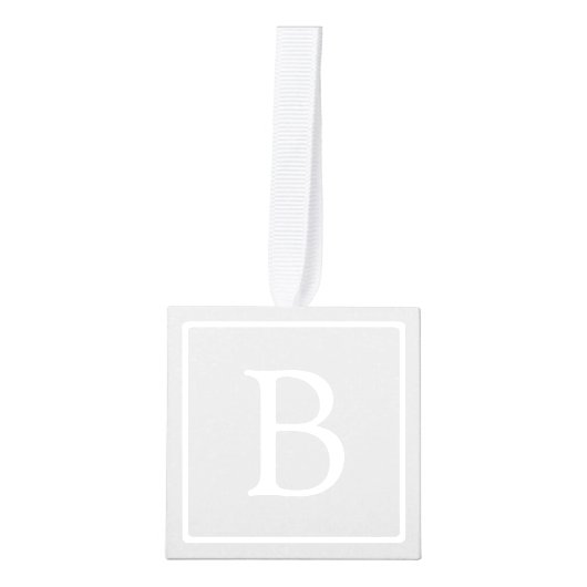 Eenvoudig lichtgrijs monogram decoratie (Voorkant)