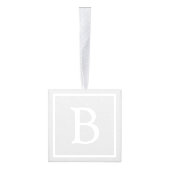 Eenvoudig lichtgrijs monogram decoratie (Rechts)