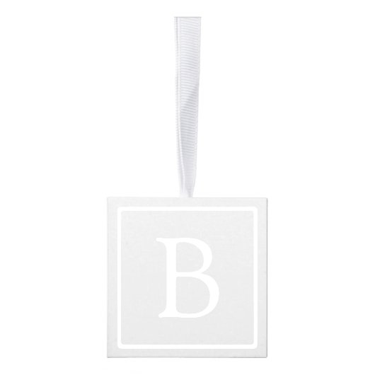 Eenvoudig lichtgrijs monogram decoratie (Rechts)