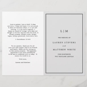 Eenvoudig Lichtgrijs Monogram Elegant Huwelijkspro