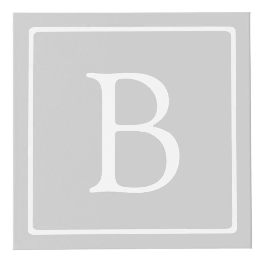 Eenvoudig lichtgrijs monogram kubus (Rechts)