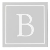 Eenvoudig lichtgrijs monogram kubus (Voorkant)