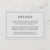 Eenvoudig lichtgrijs monogram legant bruiloft informatiekaartje (Voorkant)