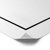 Eenvoudig lichtgrijs monogram legant bruiloft poster (Hoek)